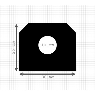 Luikenpakking | EPDM | 30 x 25 mm